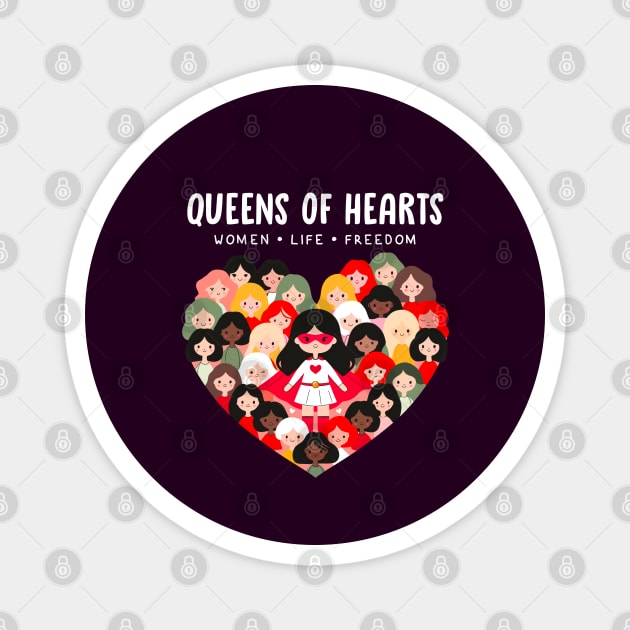 QUEENS OF HEARTS Magnet by Fabrik